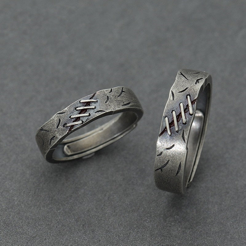 Song Scar Vintage Couple Sier Plated Rings