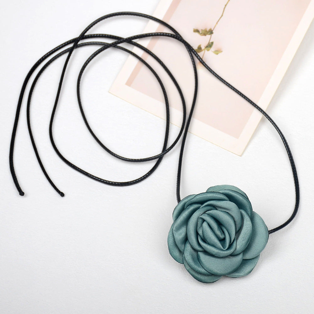 Camellia Rose Flower Sweet Three-dimensional Waist Necklaces