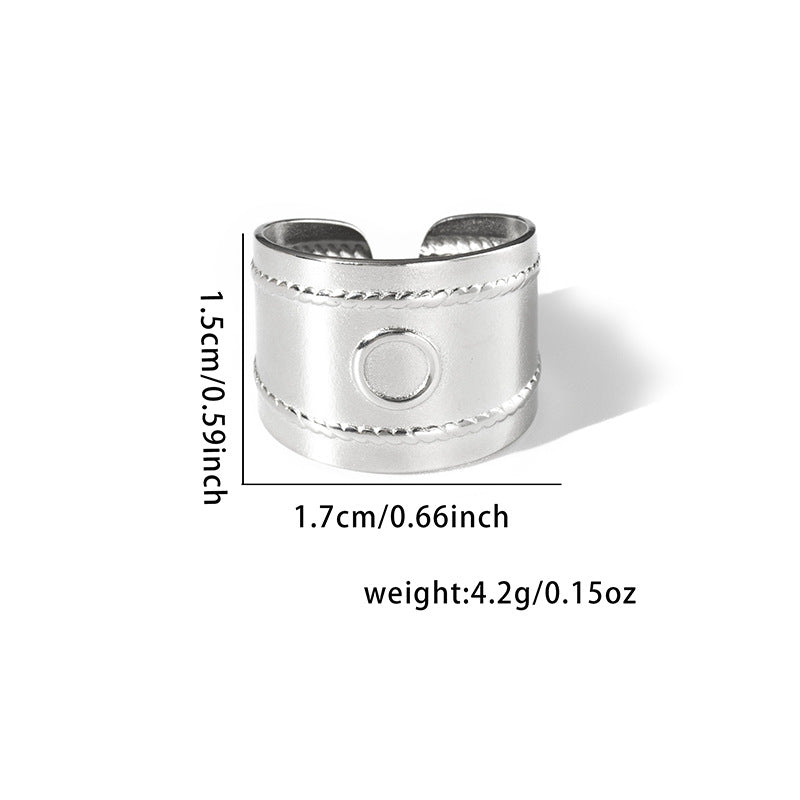 Steel Fashion Snake Simple Little Finger Rings