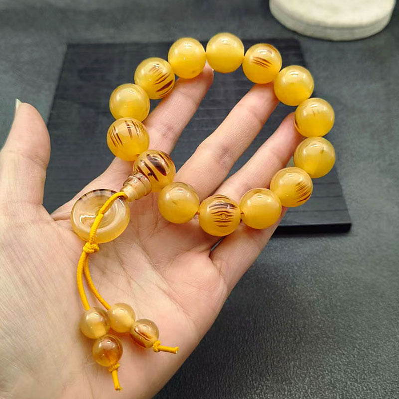 Imitation Horn Round Beads Abacus With Pendants