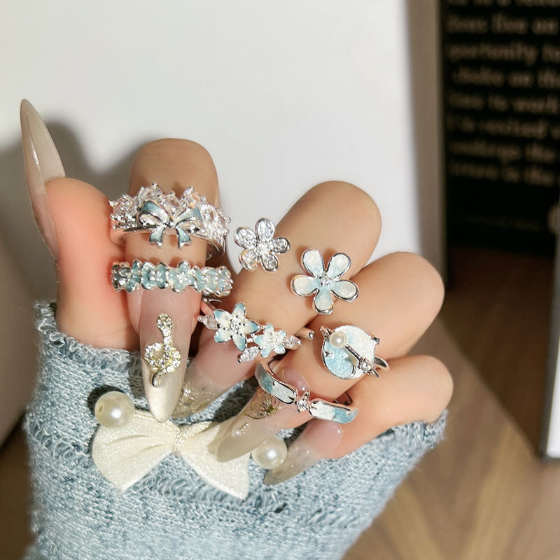 Light Luxury Open Female Fashion Sweet Cool Korean Version Index Ring