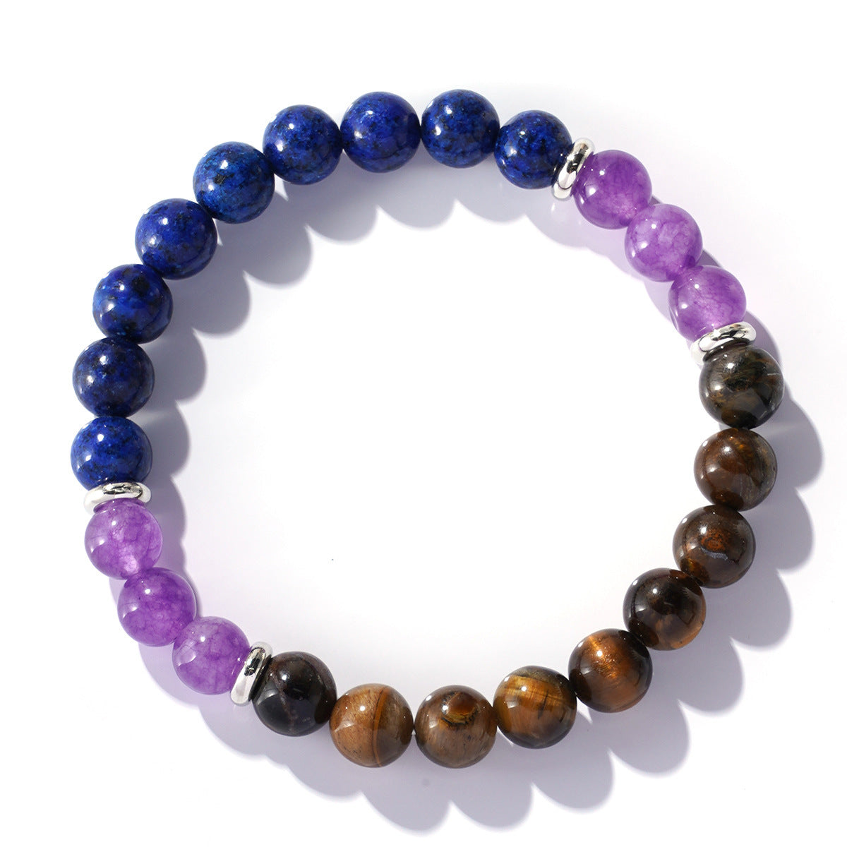 Eye Amethyst Blue Gold Natural Stone Bracelets