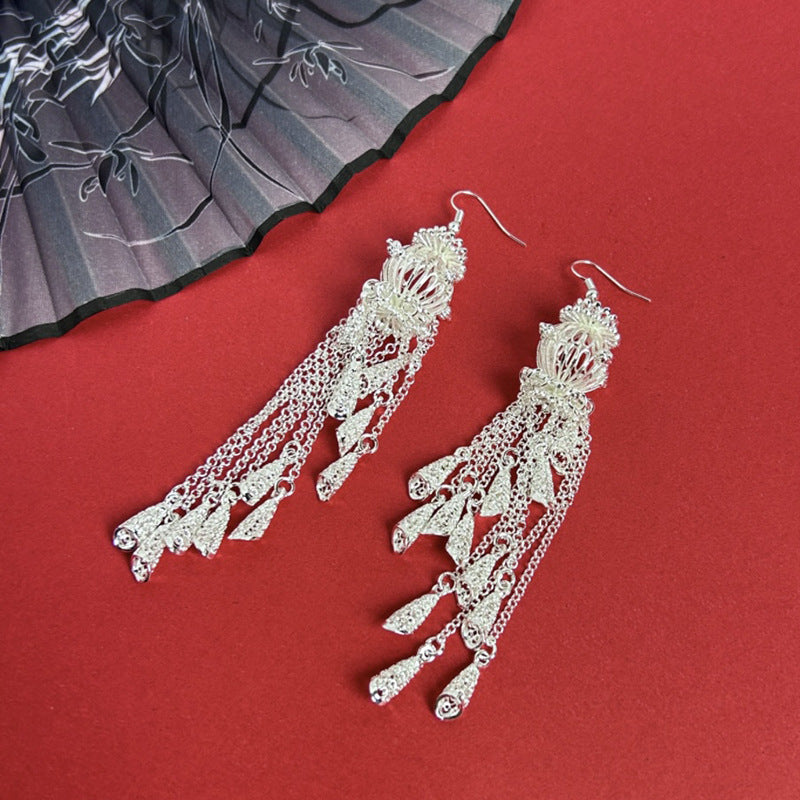 Ethnic Style Peacock Retro Ear Hook Earrings