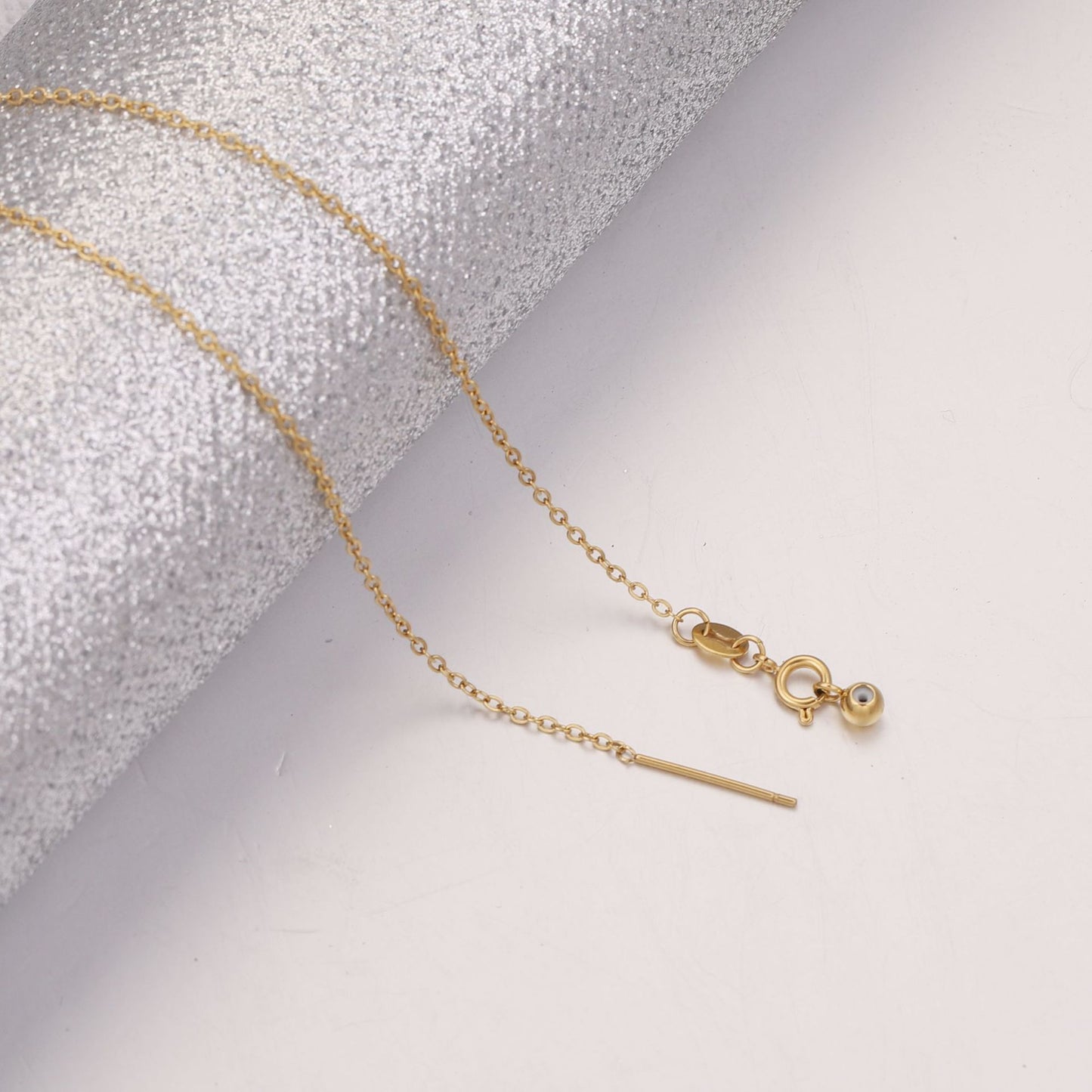 Titanium Steel Clavicle Spring Fastener Universal Extension Chain Necklace