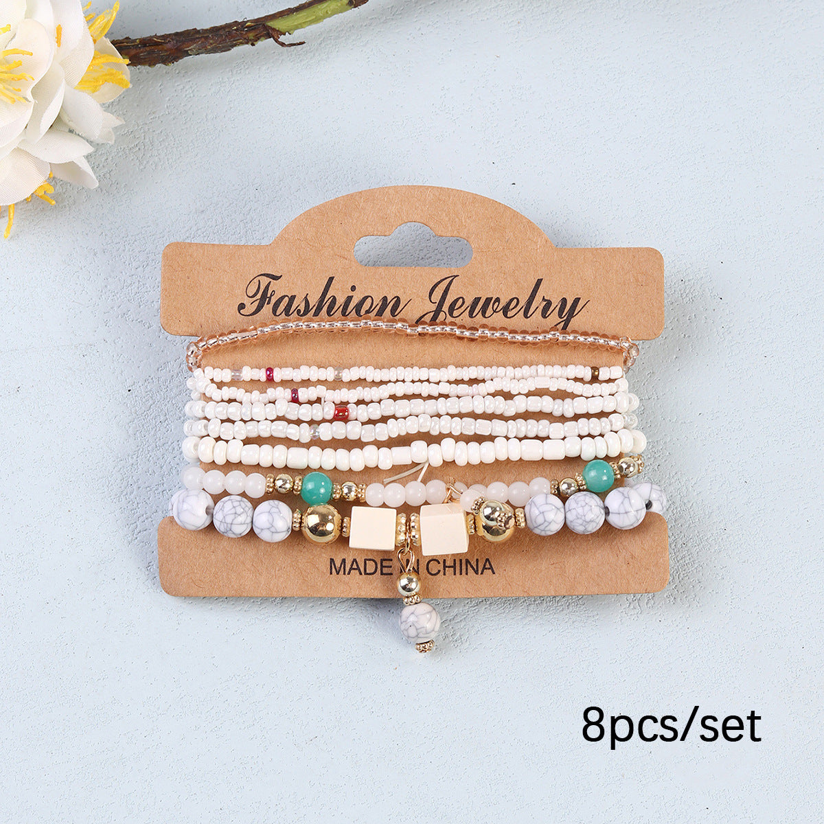 Beautiful Women's Bohemian Design Bead Elastic Bracelet