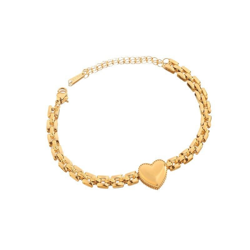 Women's Heart Strap Fashion Thick Chain Affordable Bracelets