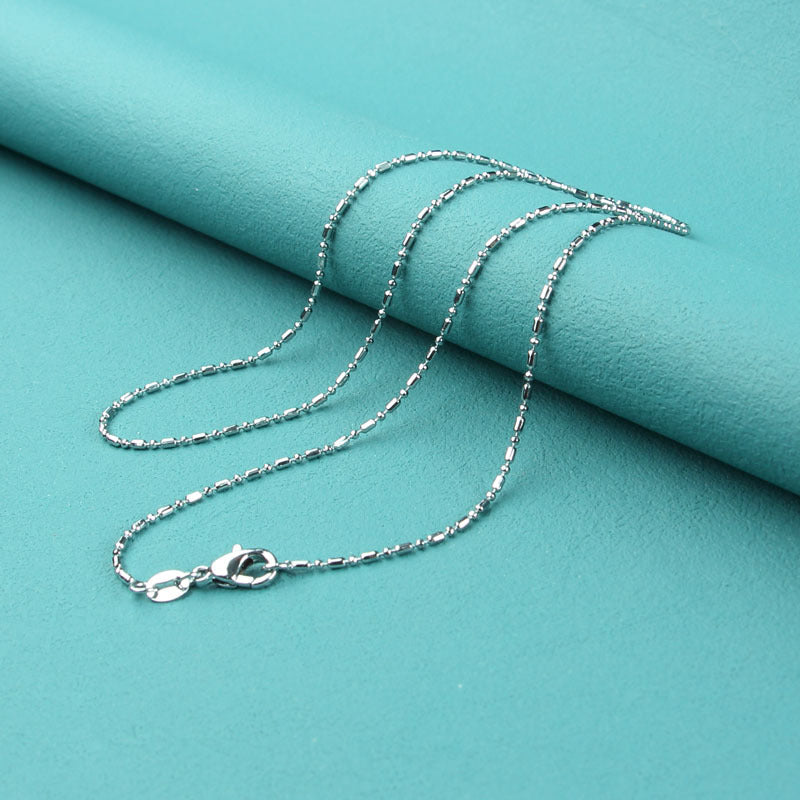 Gold Clavicle Chain Alloy Sier Melon Seeds O-shaped Water Necklace