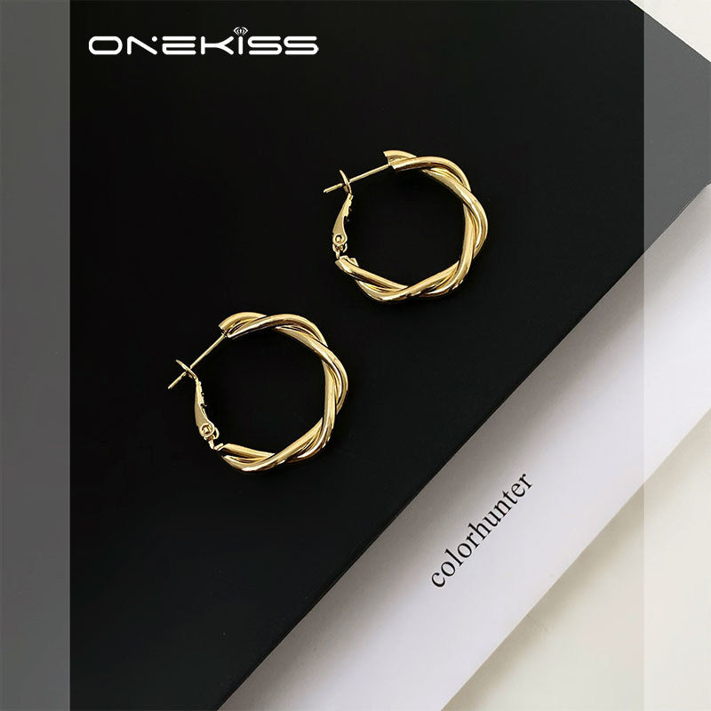 Women's Simple Metallic Retro Fashion Ear Design Earrings