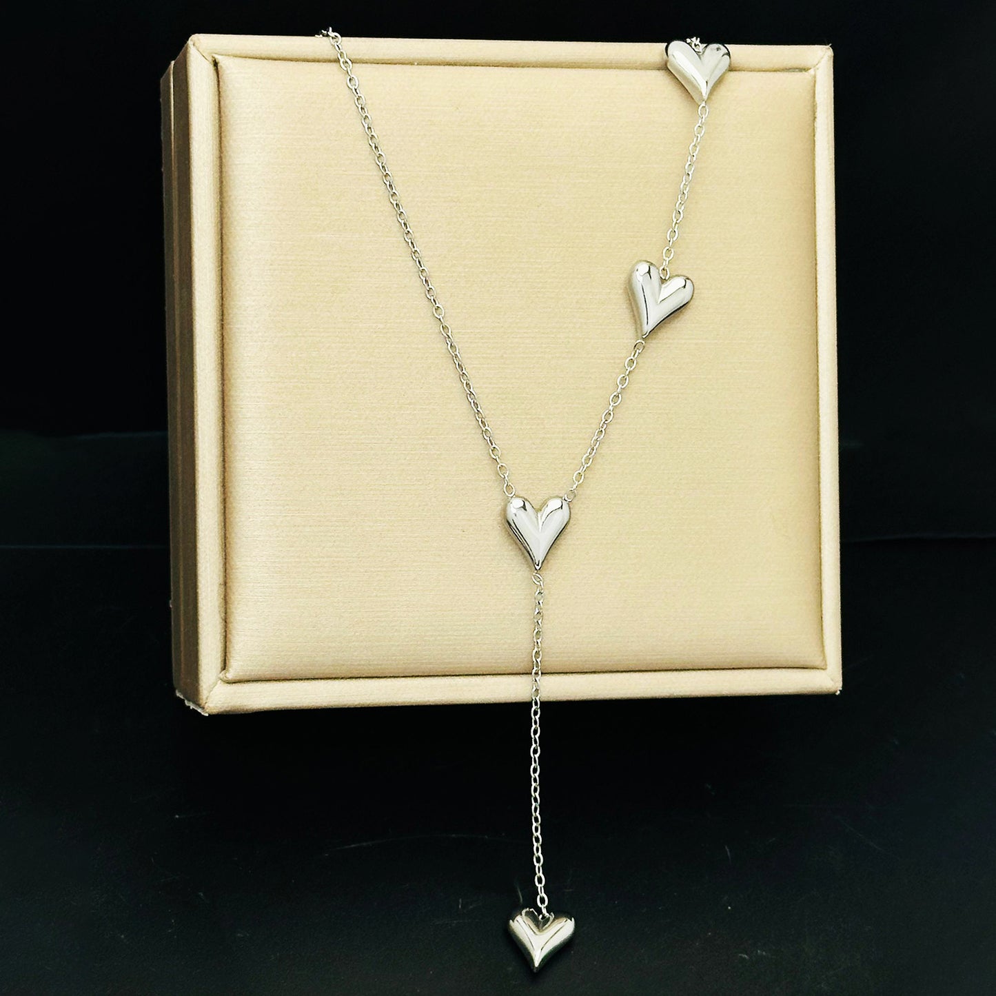 Extravagant Love Heart Peach Titanium Steel Female Niche High-grade Clavicle Necklace
