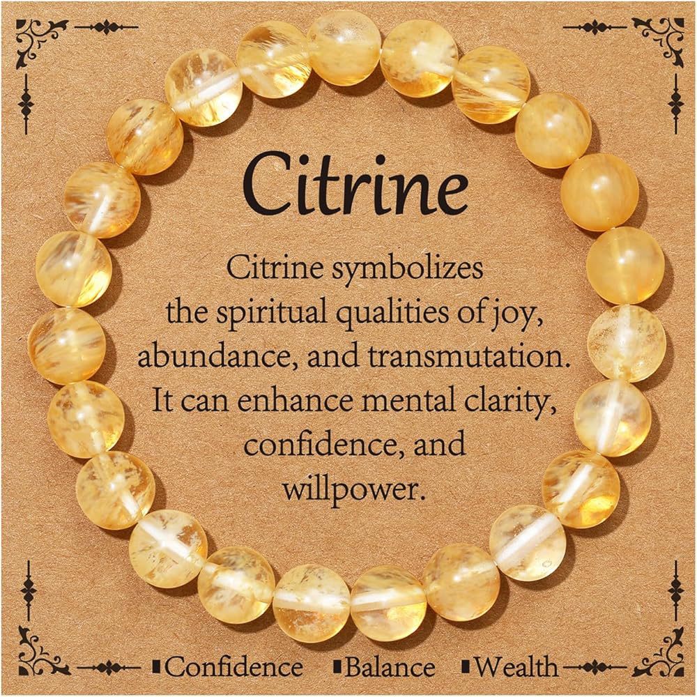Natural Stone Amethyst Citrine Triple Protective Bracelets