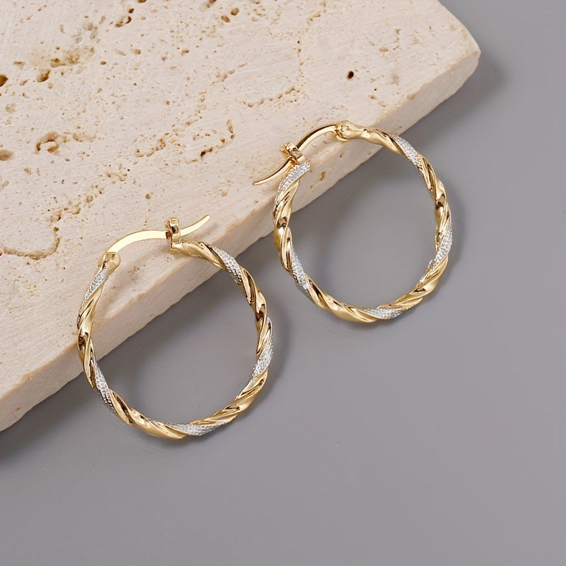 Women's Spiral Big Circle Simple Coarse Ear Hook Earrings