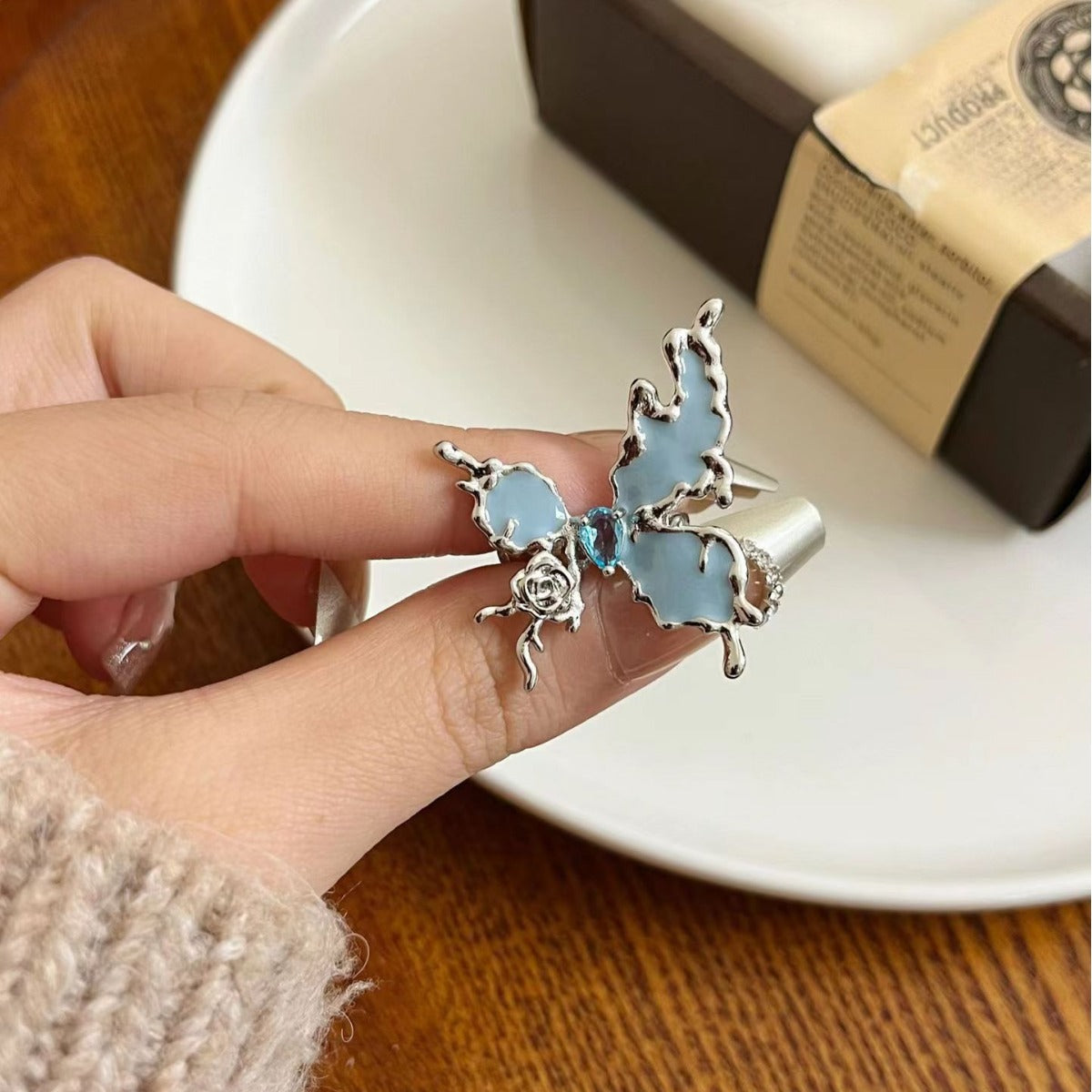 Women's Butterfly Opening Cool Style Fashionable Temperament Rings