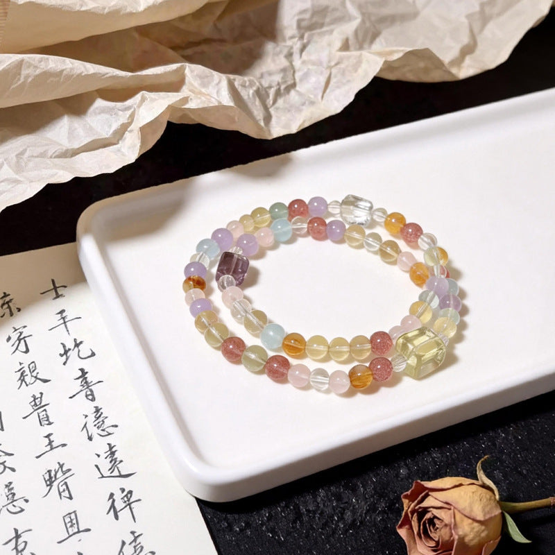With Shape Square Crystal Fashion Clear Bracelets