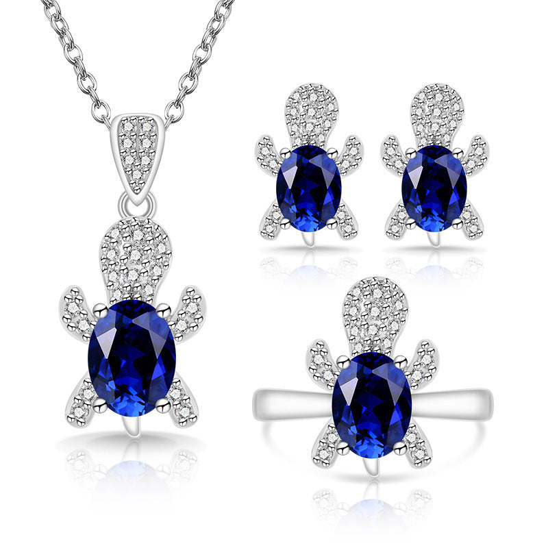 Live Broadcast Fashion Turtle Colored Gems Necklaces
