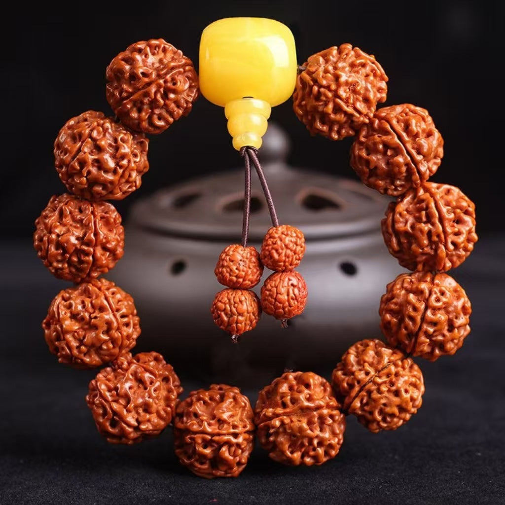 Bone Sea Willow Beeswax Horn Five Faces Buddha Beads Pipal Bracelets