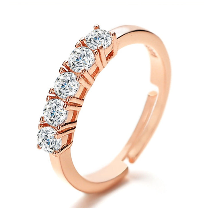 Broadcast Moissanite Stackable Carat Simulation Diamond Ring