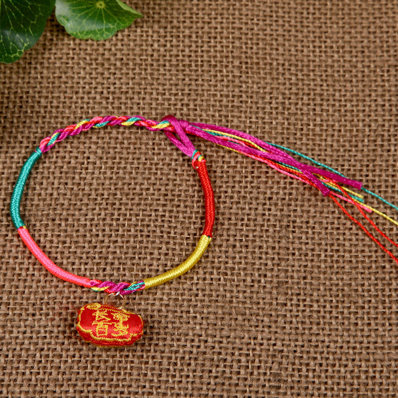 Boat Festival Colorful Rope Hand-woven Tiger Head Bracelets