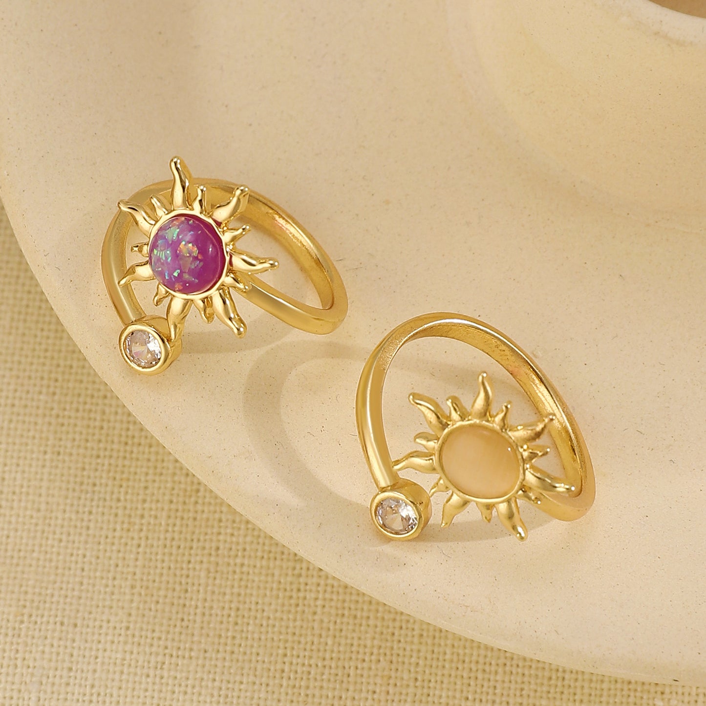 Cold Trendy Light Luxury Copper Inlaid Zirconium Ring