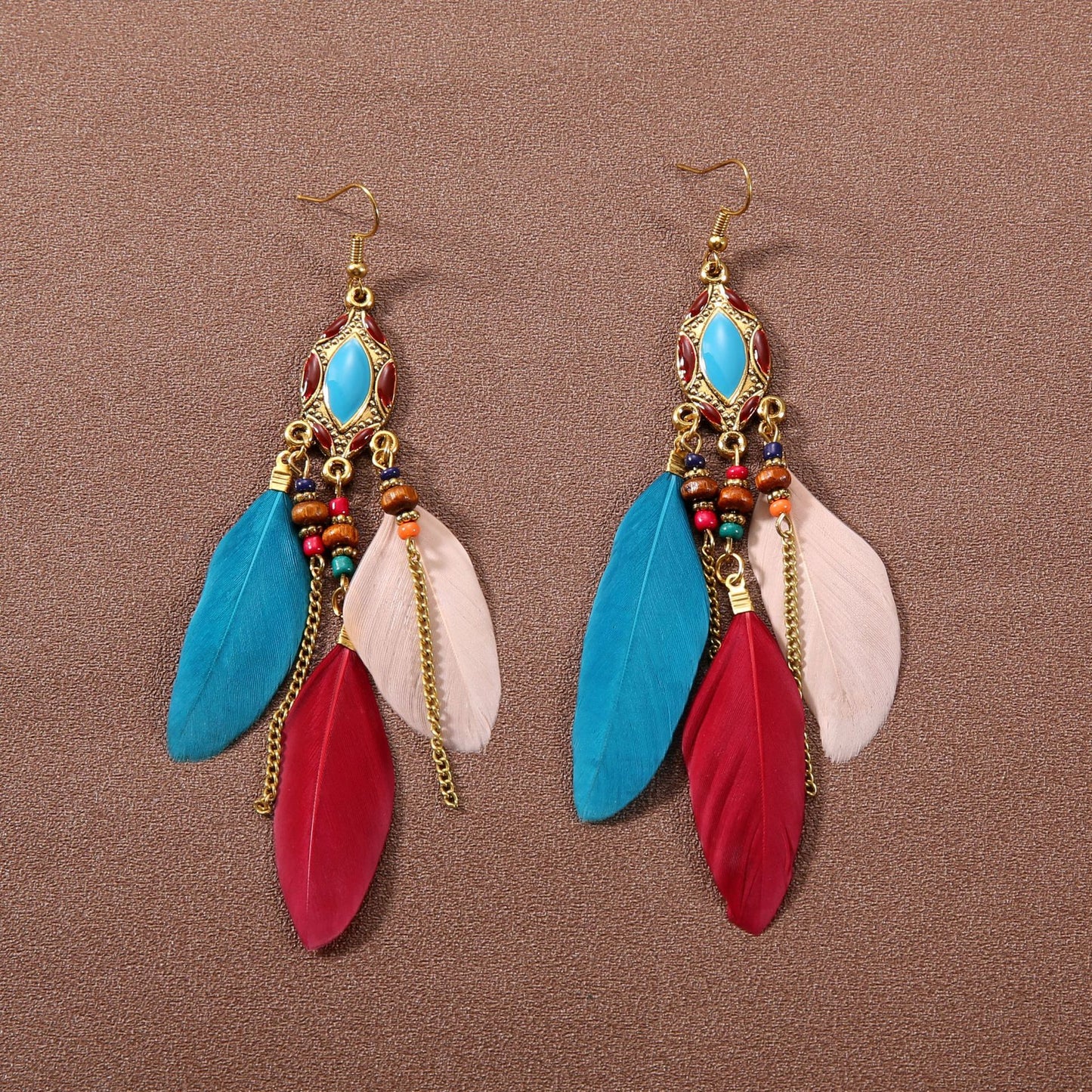 Women's Style Super Fairy Feather Bohemian Long Earrings