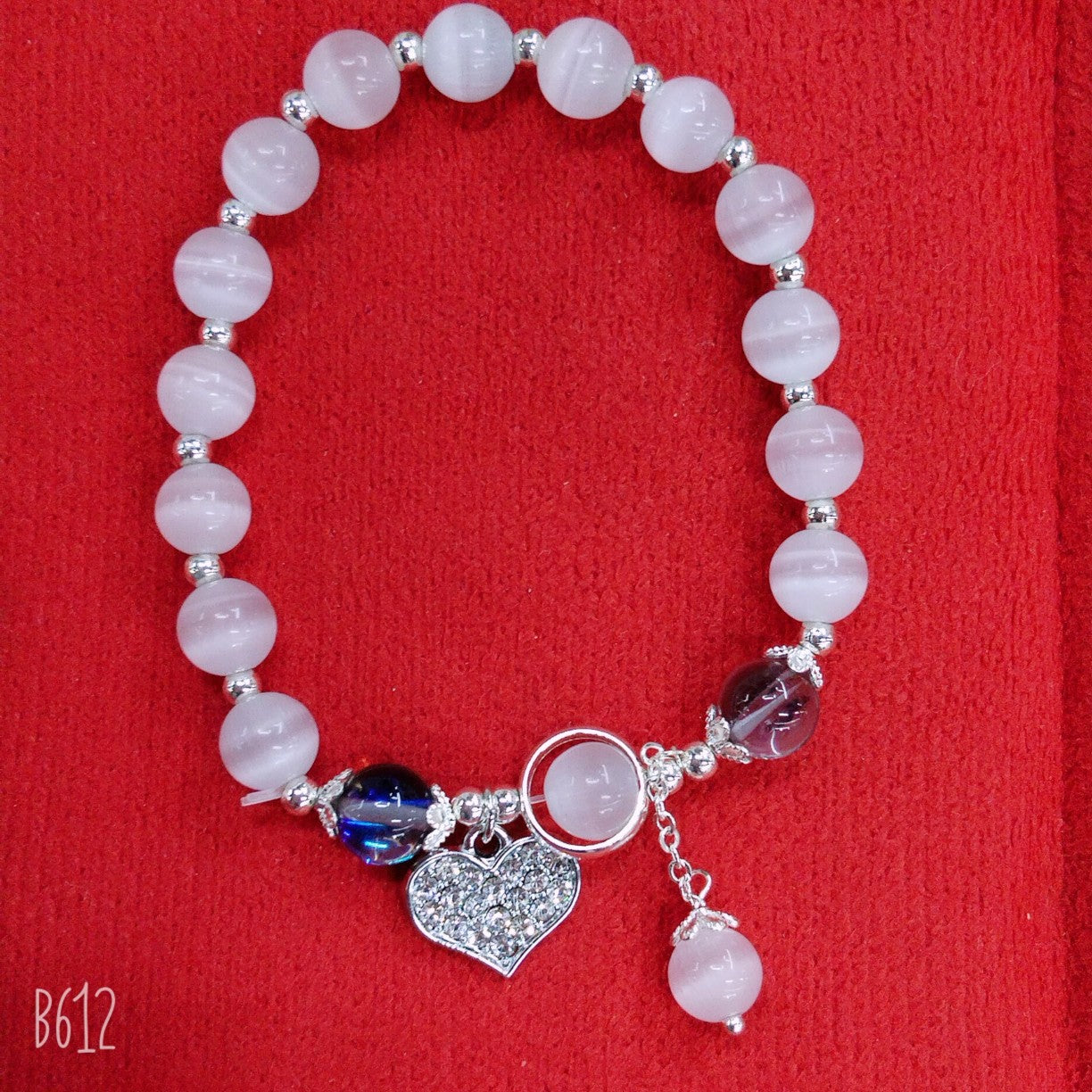 Gradient Round Beads Pliable Temperament Imitation White Plate Bracelet