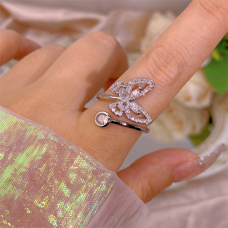 Yuan High-quality Zircon High-grade Color Retaining Open Rings