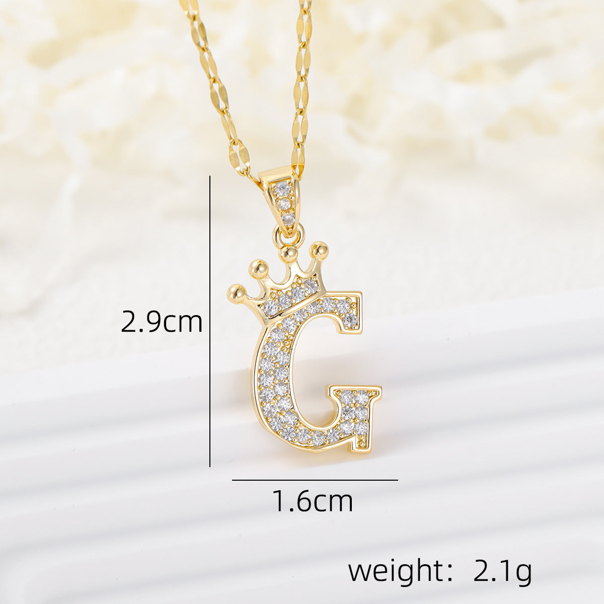 Casual Crown Letters Diamond Fashionable Female Necklace
