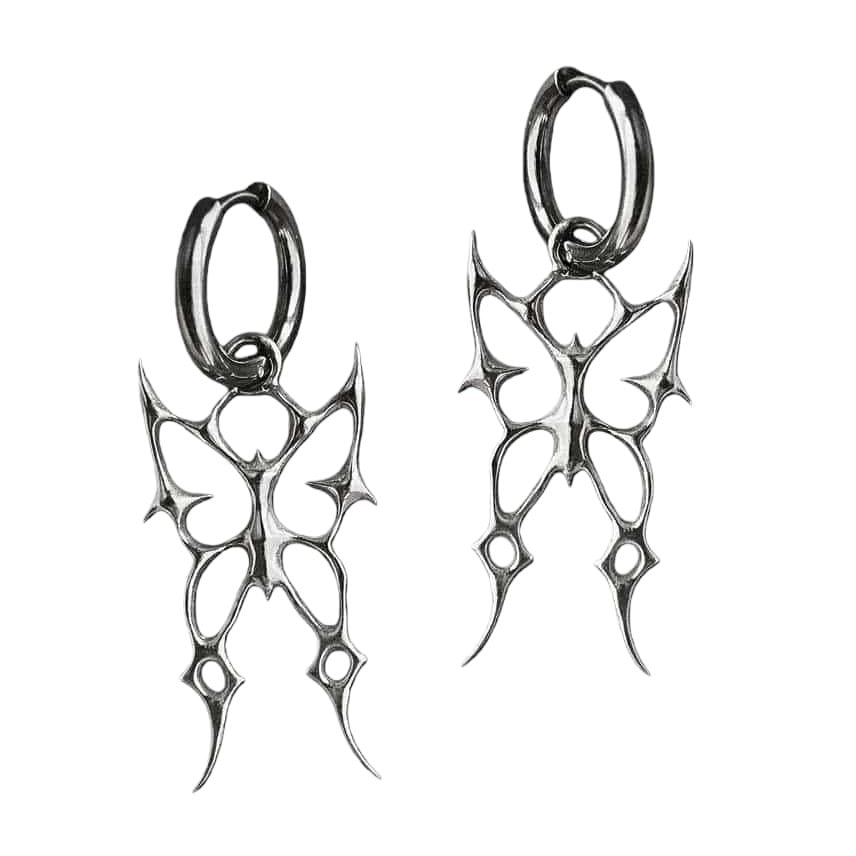 Women's & Men's Thorn Butterfly Spiked High Sense Couple Models Earrings