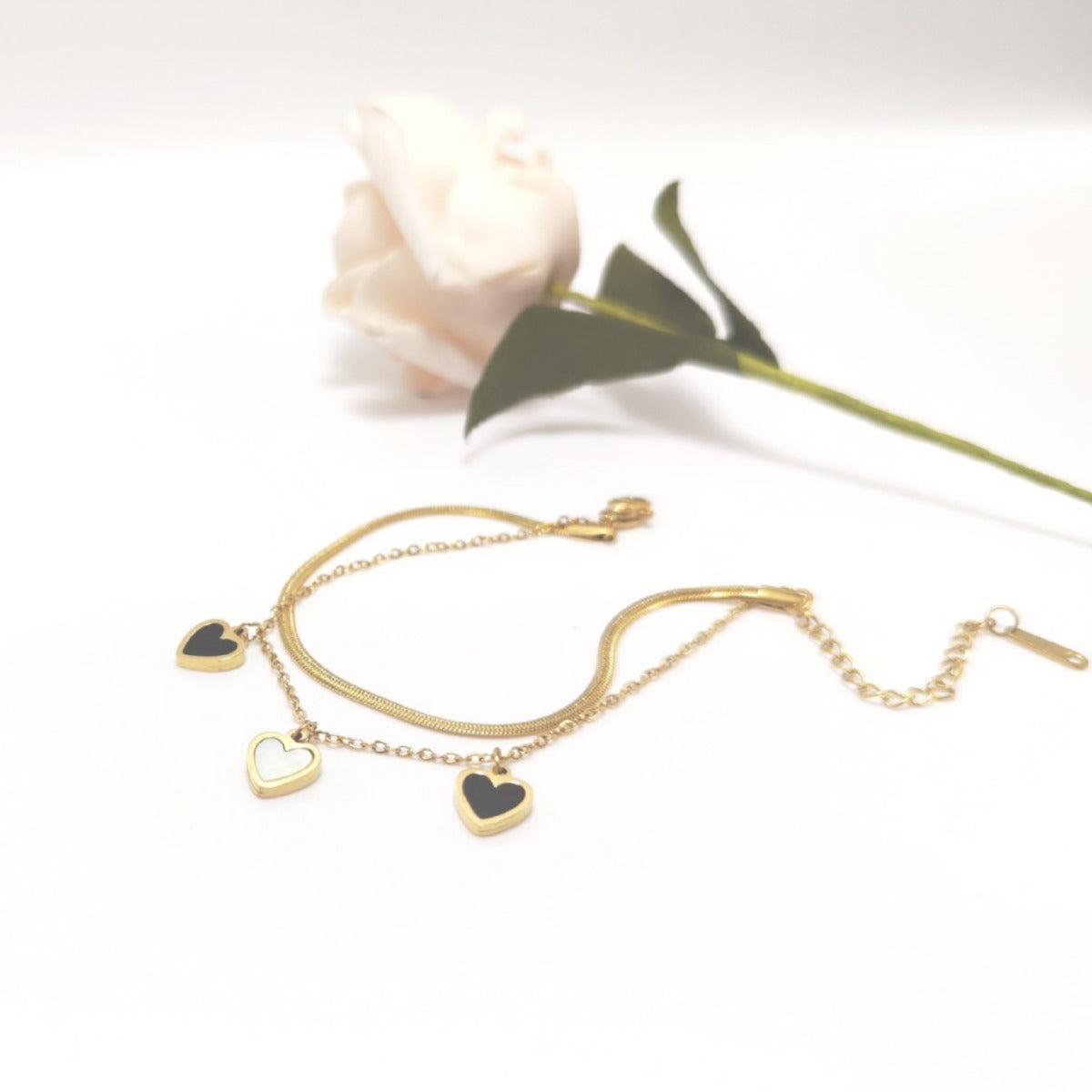 Luxury Titanium Steel Heart Female Niche Bracelets