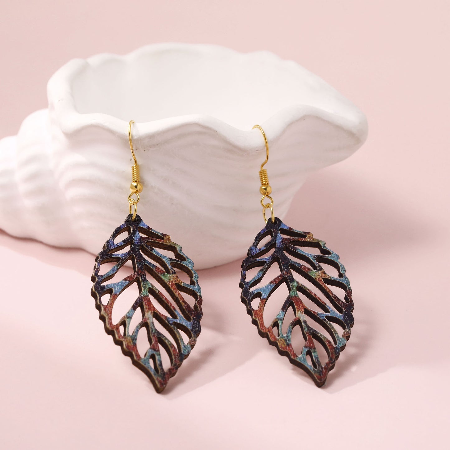 Fully Managed Environmentally Friendly Wooden Retro Personalized Rugby Style Earrings