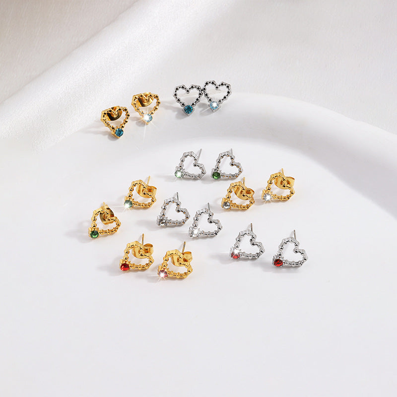 High-grade Fashionable Versatile Micro Diamond Butterfly Earrings