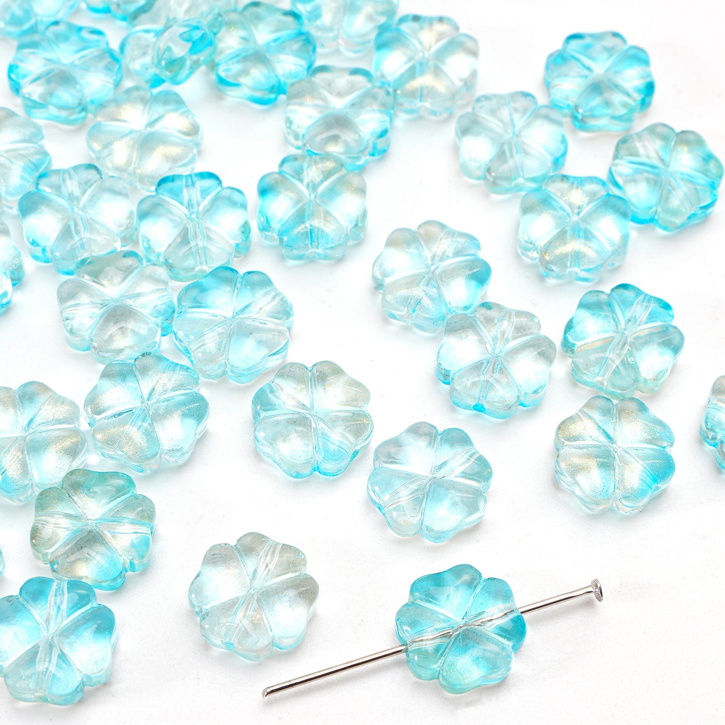 Beautiful Clover Flat Beads Scattered Handmade Jewelry Accessories
