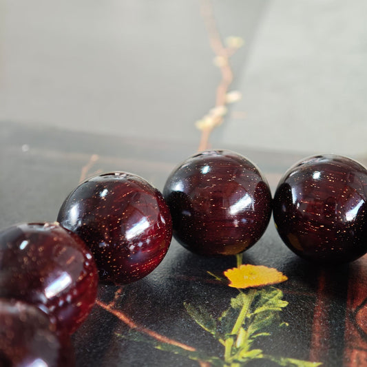Women's & Men's Full Gold Star Old Materials Pcs Wooden Crafts Buddha Beads Bracelets