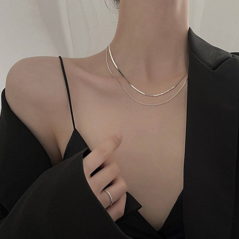 Women's Twin Hip Hop Niche Design Clavicle Chain Simple Personalized Necklace