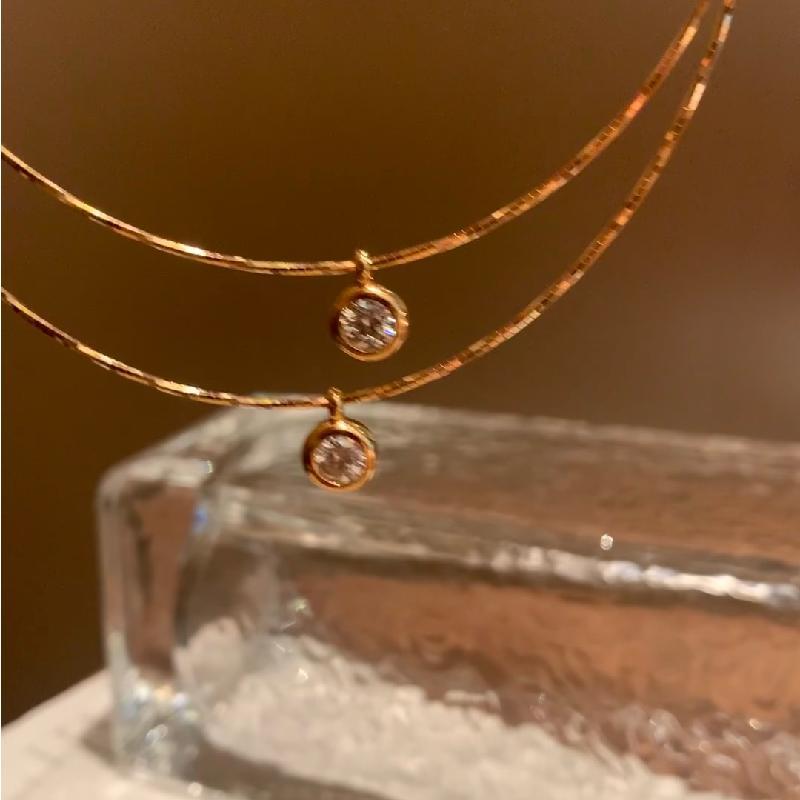 Sparkling Bubble Neckband Gold-plated Female Niche Affordable Luxury Fashion Exquisite Pendants