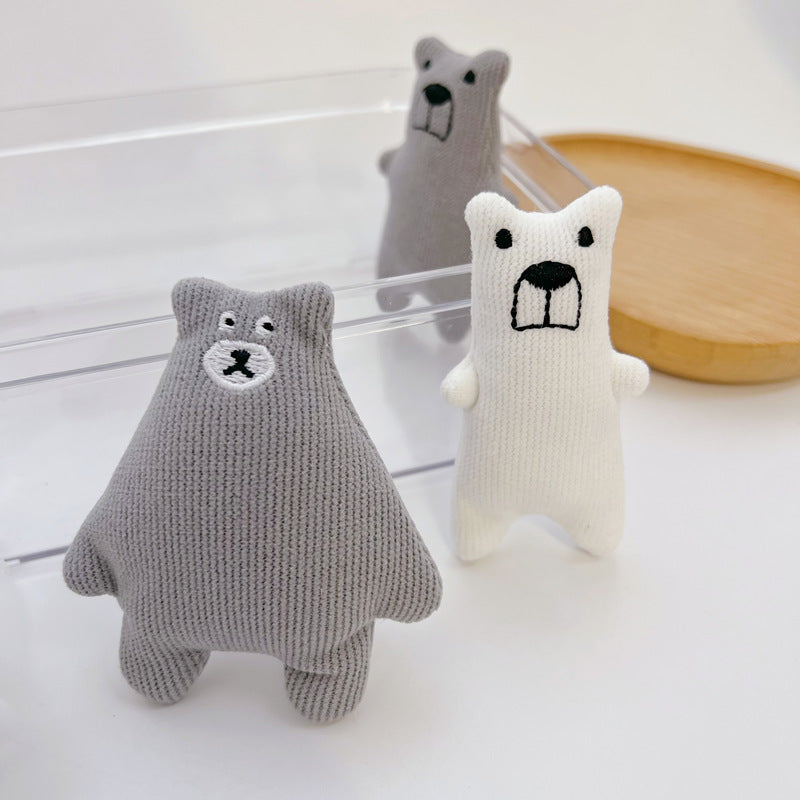 Cloth Plush Little Bear Doll Brooch Bag Brooches