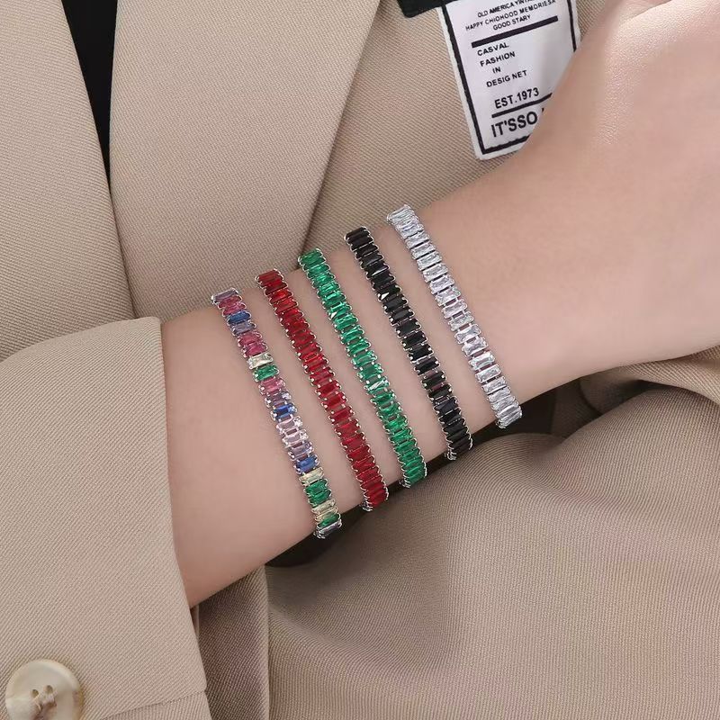 Micro Zircon Rectangular Niche Personality Adjustable Bracelets