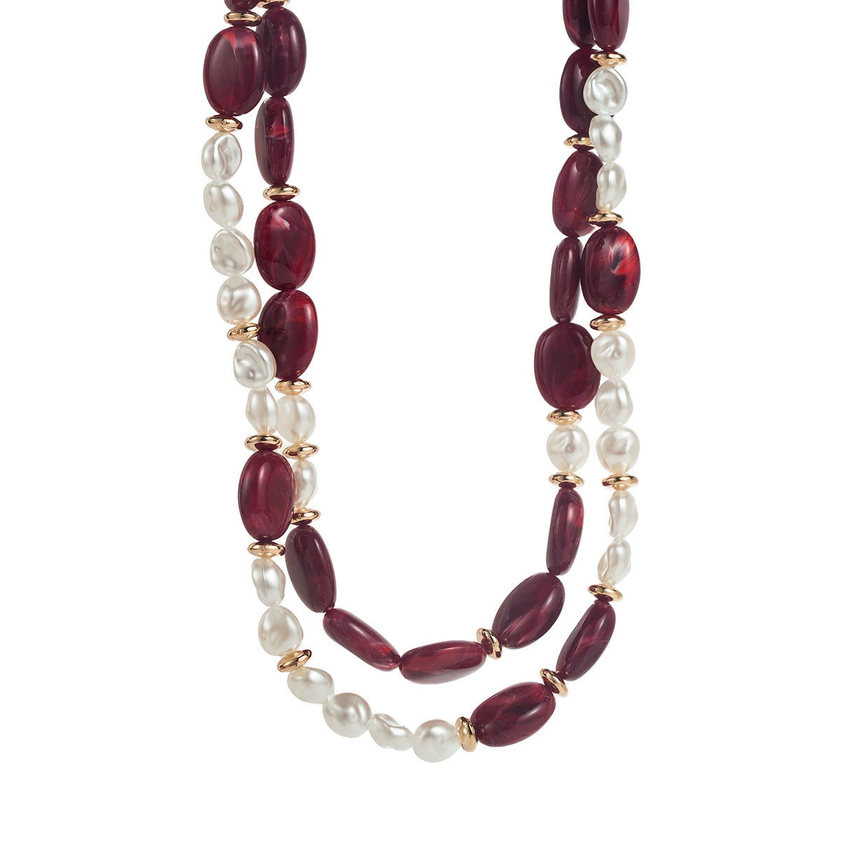 Niche Color Resin Handmade Beaded Temperament Entry Necklace