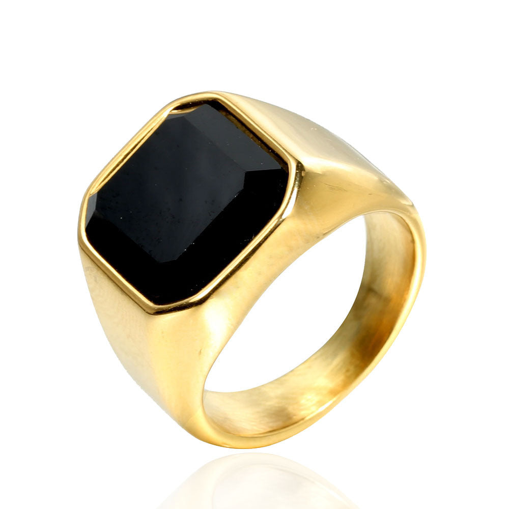 Men's Thailand Retro Distressed Personalized Titanium Steel Ring