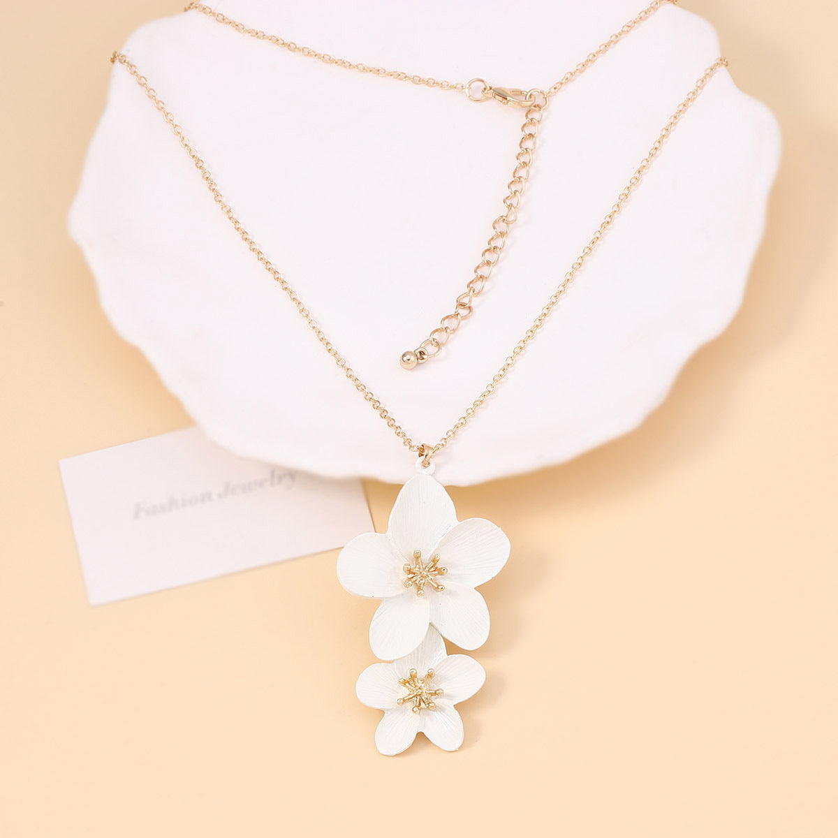 Fashion Enamel Fresh Three-dimensional Flower Versatile Simple Jewelry Set