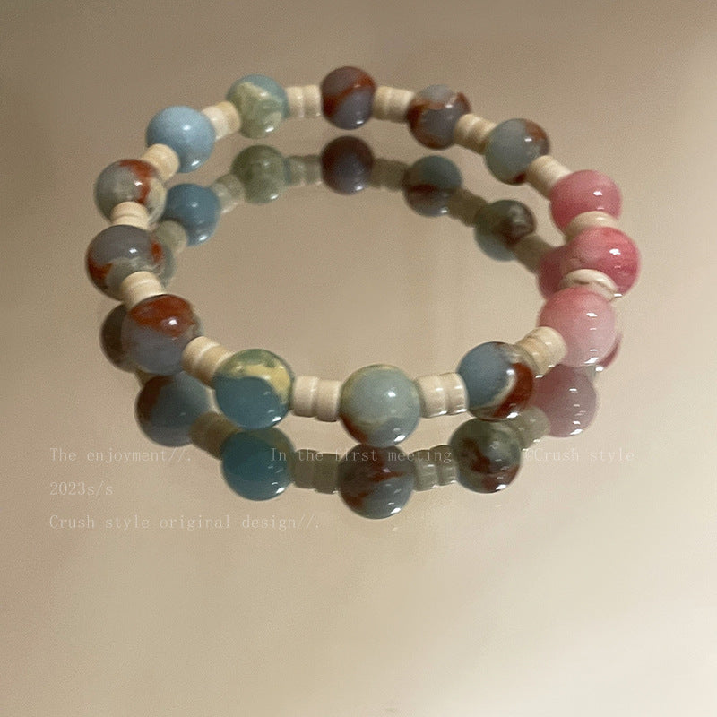 Style Beaded Weave National Female Design Ancient Cool High Bracelet
