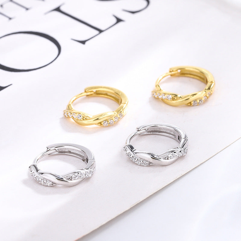 Women's Mobius Fashion Simple Korean Style Diamond Earrings