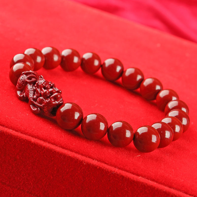 Women's Single Circle Multi Life Red Five Gods Of Bracelet