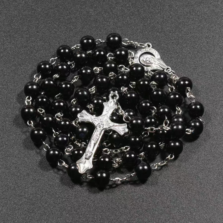 Cross Baptism Communion Rosary Unisex Blessing Sweater Necklaces