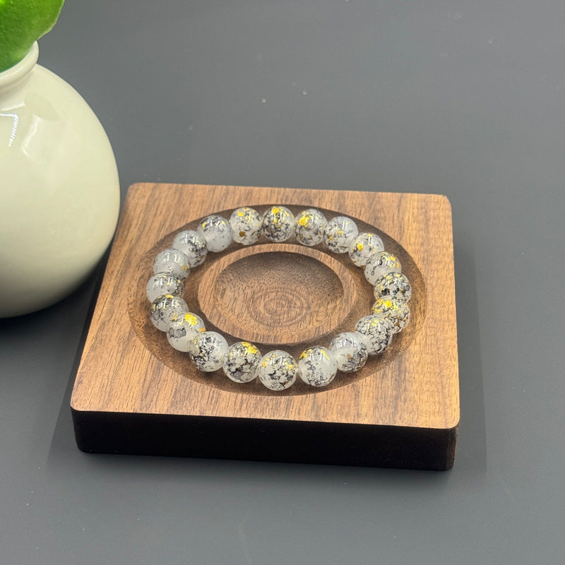 Women's Chinese Style Exquisite Beaded Glass Drainage Bracelets