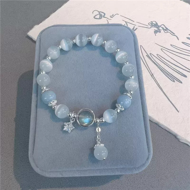 Glass Crystal Butterfly Female Design Gray Moonlight Bracelets