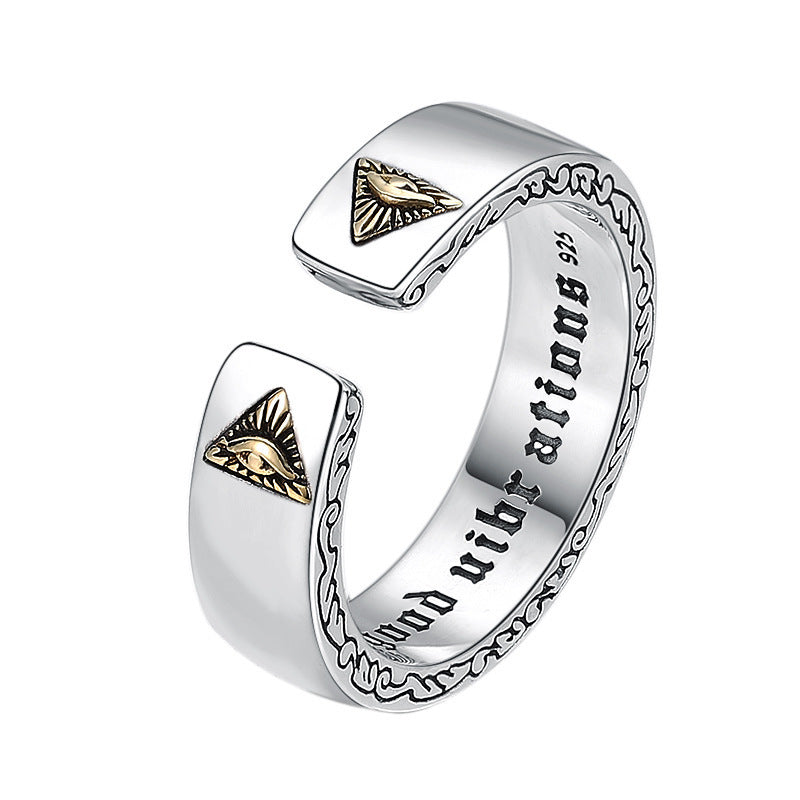 Men's Design Sense Niche Retro Personalized Index Ring