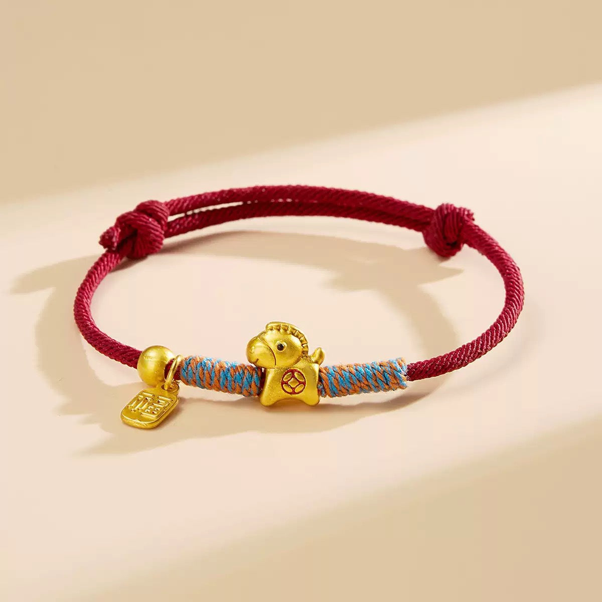 Women's & Men's Life Red Rope Pony Carrying Strap Hand-woven Bracelet
