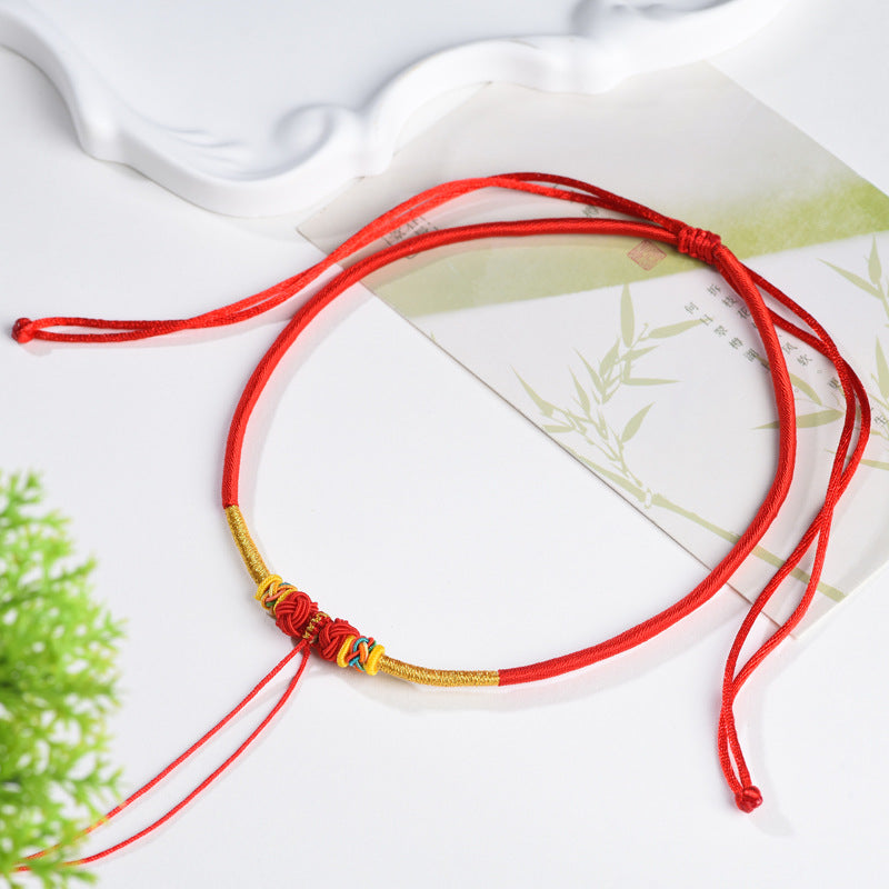 Children's Braid Rope First Birthday Gift Longevity Lanyard Handmade Collar
