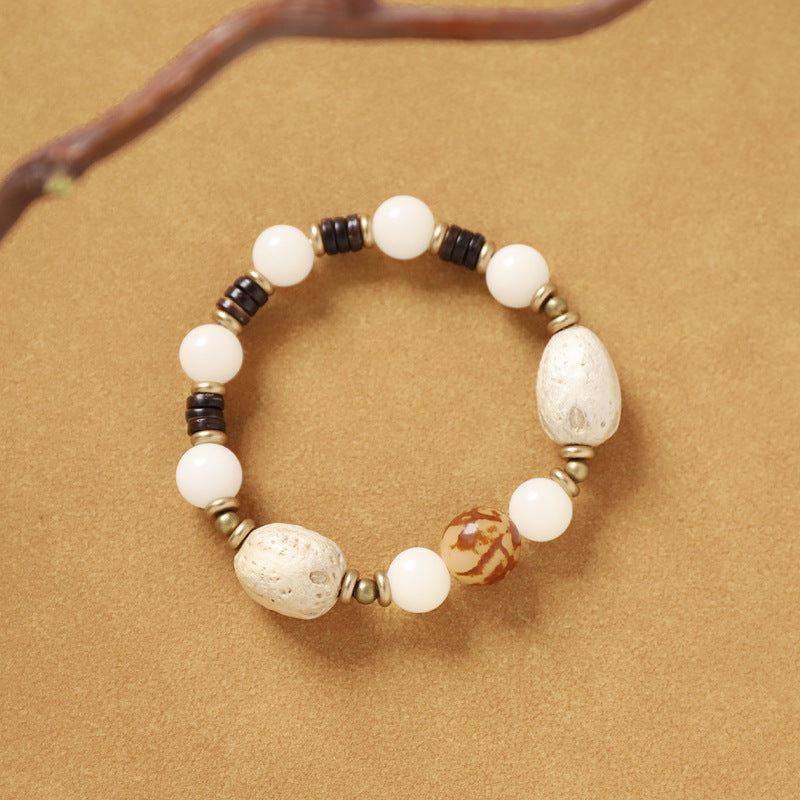 Women's & Men's Chinese Natural Plant Seed Fruit Bodhi Retro Bracelet