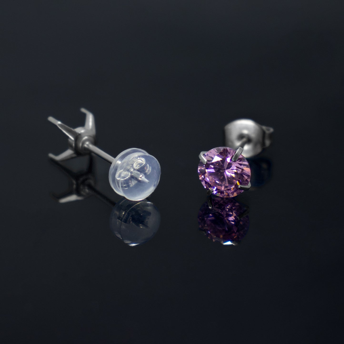 Ear Eardrop Frame Straight Needle Claw Inlaid Jewelry Accessories